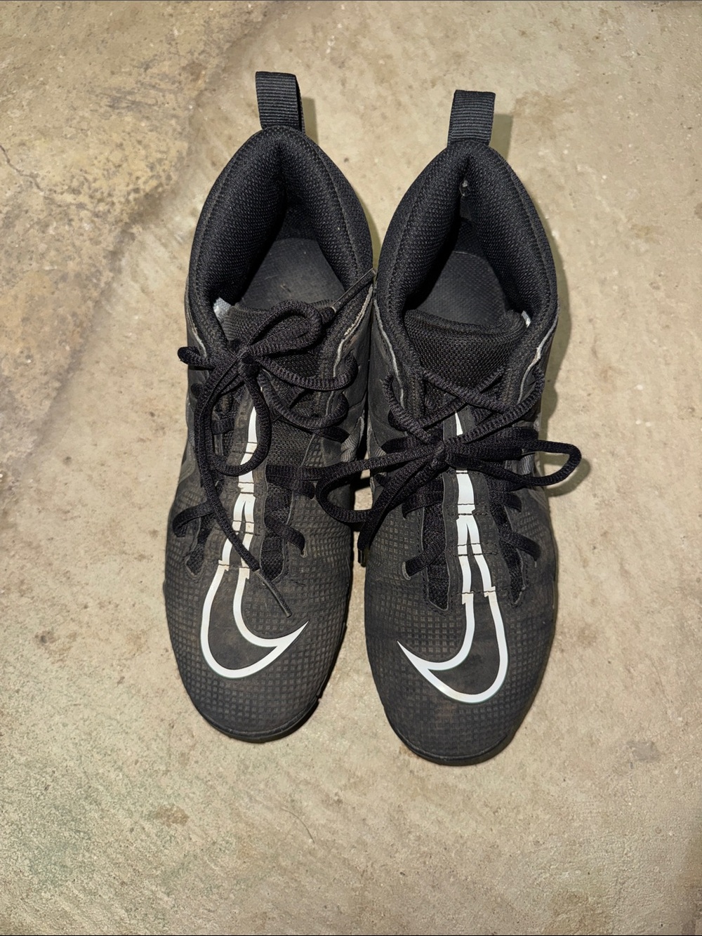 Kids Black Athletic Sneakers with White Accent